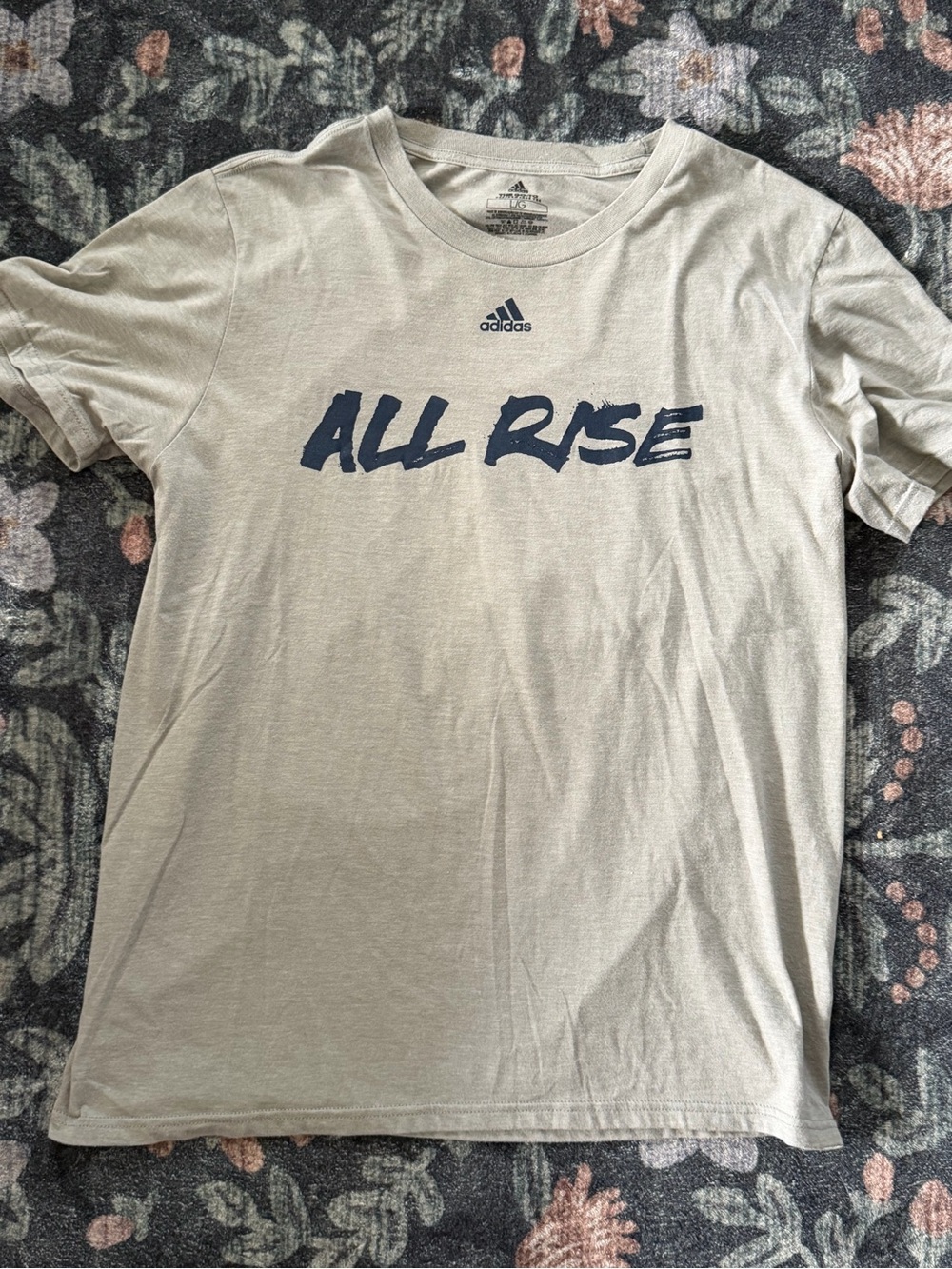 RARE Aaron Judge All Rise Adidas performance TShirt Large Men New York Yankees